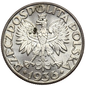 Second Republic, 2 zloty 1936, sailing ship