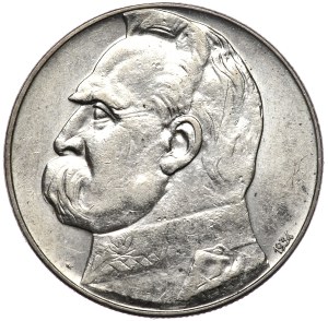 Second Republic, 10 zloty 1934 Pilsudski, shooting eagle