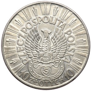 Second Republic, 10 zloty 1934 Pilsudski, shooting eagle