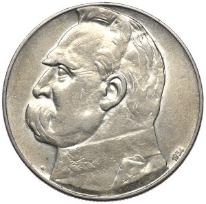 Second Republic, 10 zloty 1934 Pilsudski, shooting eagle