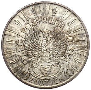 Second Republic, 10 zloty 1934 Pilsudski, shooting eagle