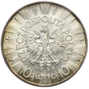 II Rzeczpospolita, 10 złotych 1938 Piłsudski