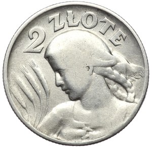 Second Republic, 2 zloty 1925, Woman and ears, London