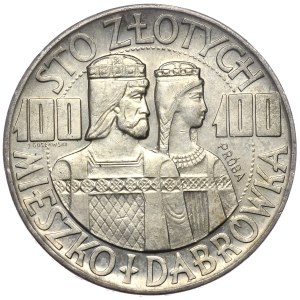 People's Republic of Poland, 100 zloty 1966 Mieszko and Dabrowka, sample - half figures
