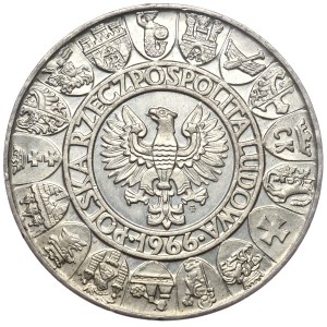 PRL, 100 złotych 1966 Mieszko i Dąbrówka, próba - półpostacie