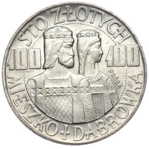 PRL, 100 złotych 1966 Mieszko i Dąbrówka, próba - półpostacie