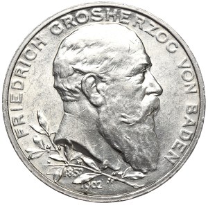 Germany, Baden, 5 marks 1902