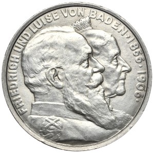 Germany, Baden, 5 marks 1906, Golden Wedding of the princely couple