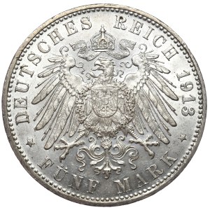 Niemcy, Bawaria, 5 marek 1913 D, Monachium