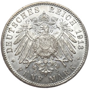 Germany, Bavaria, 5 marks 1913 D, Munich