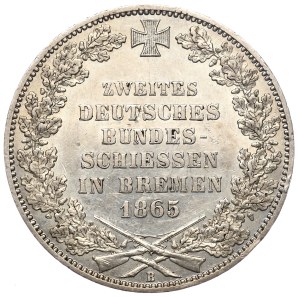 Germany, Bremen, Thaler 1865, on the occasion of the 2nd All-German Shooting Competition