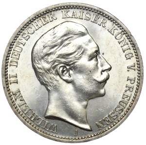 Germany, Prussia, Wilhelm II, 3 marks 1908 A, Berlin