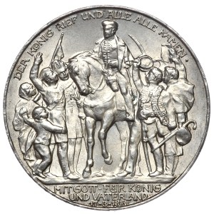 Deutschland, Preußen, 3 Mark 1913, 100. Jahrestag des Sieges bei Leipzig