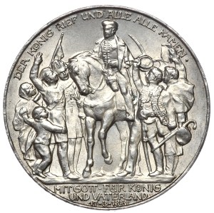 Germany, Prussia, 3 marks 1913, 100th anniversary of the victory at Leipzig