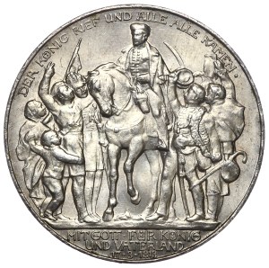 Germany, Prussia, 3 marks 1913, 100th anniversary of the victory at Leipzig
