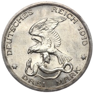 Germany, Prussia, 3 marks 1913, 100th anniversary of the victory at Leipzig