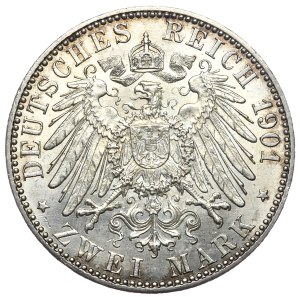 Germany, Prussia, 2 marks 1901 A, Berlin, 300 years of the Kingdom of Prussia