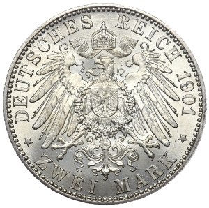 Germany, Prussia, 2 marks 1901 A, Berlin, 300 years of the Kingdom of Prussia