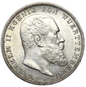 Germany, Württemberg, 3 marks 1913 F, Stuttgart