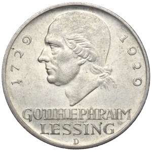 Niemcy, Republika Weimarska, 5 marek 1929 D, Monachium, G. Lessing