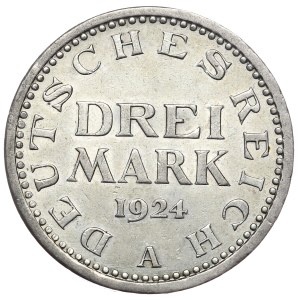 Niemcy, Republika Weimarska, 3 marki 1924 A, Berlin