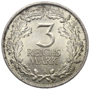 Niemcy, Republika Weimarska, 3 marki 1925 A, Berlin