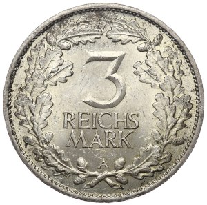 Germany, Weimar Republic, 3 marks 1925 A, Berlin