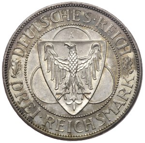 Germany, Weimar Republic, 3 Marks 1930 A, Berlin - Reclaiming the Rhineland