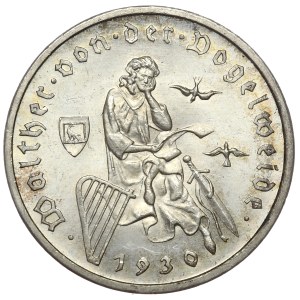 Niemcy, Republika Weimarska, 3 marki 1930 F, Stuttgart, Vogelweide