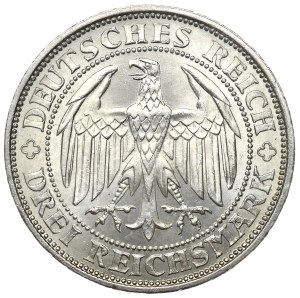 Germany, Weimar Republic, 3 marks 1929 E, Muldenhütten, 1000th anniversary of Meissen