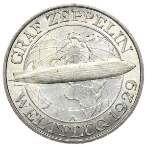 Niemcy, Republika Weimarska, 3 marki 1930 A, Berlin, Graf Zeppelin