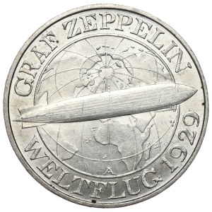 Niemcy, Republika Weimarska, 3 marki 1930 A, Berlin, Graf Zeppelin