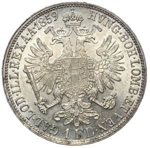 Austria, Franz Joseph I, 1 florin 1859 A, Vienna