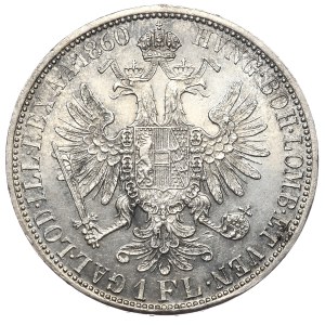 Austria, Franciszek Józef I, 1 floren 1860 A, Wiedeń