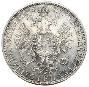 Austria, Franz Joseph I, 1 florin 1860 A, Vienna