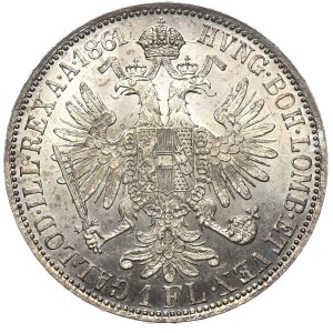 Austria Franciszek Józef, 1 floren 1861 A, Wiedeń