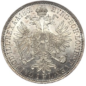 Austria Franz Joseph, 1 florin 1861 A, Vienna