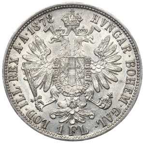 Austro-Węgry, Franciszek Józef, 1 floren 1878, Wiedeń