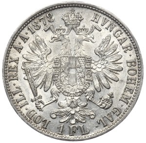 Austria-Hungary, Franz Joseph, 1 florin 1878, Vienna