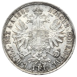 Austro-Węgry, Franciszek Józef, 1 floren 1888, Wiedeń