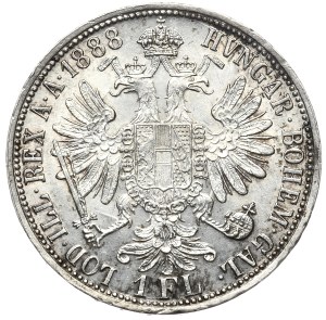 Austria-Hungary, Franz Joseph, 1 florin 1888, Vienna