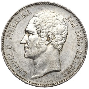 Belgium, 5 Francs, 1849