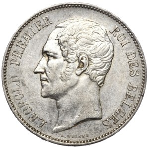 Belgium, 5 Francs, 1849
