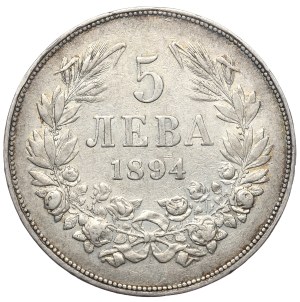 Bulgaria, 5 leva 1894