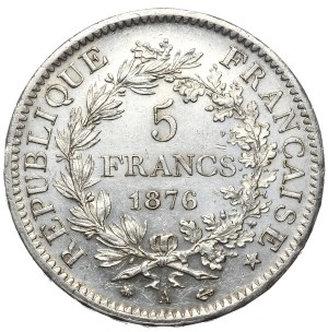 France, 5 Francs, 1876, Hercules, A