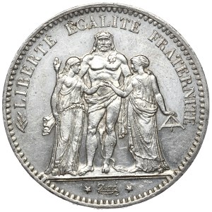 France, 5 Francs, 1876, Hercules, A