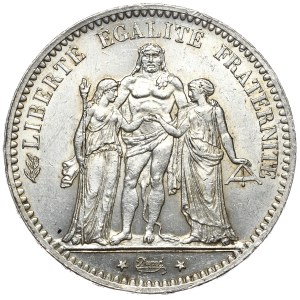 Francja, 5 Franków, 1877r., Herkules, A