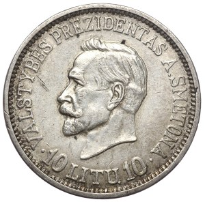Lithuania, 10 lit 1938, President Smetona
