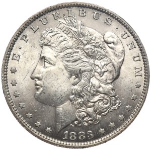 U.S., 1883 Morgan dollar, New Orleans, thinner date numerals