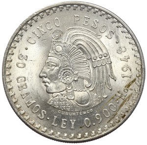 Mexico, 5 pesos, 1948.